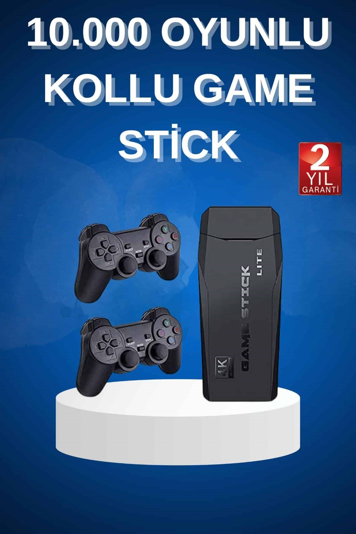 Çift Kollu 2.4g kablosuz Retro 4k Game stick 3500 oyun atari HD Görüntü Kalitesi