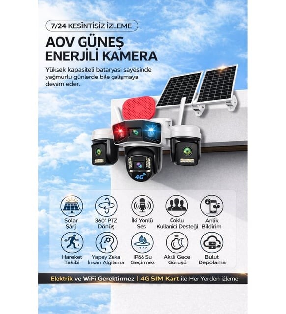 Çift Panel Güvenlik Kamerası