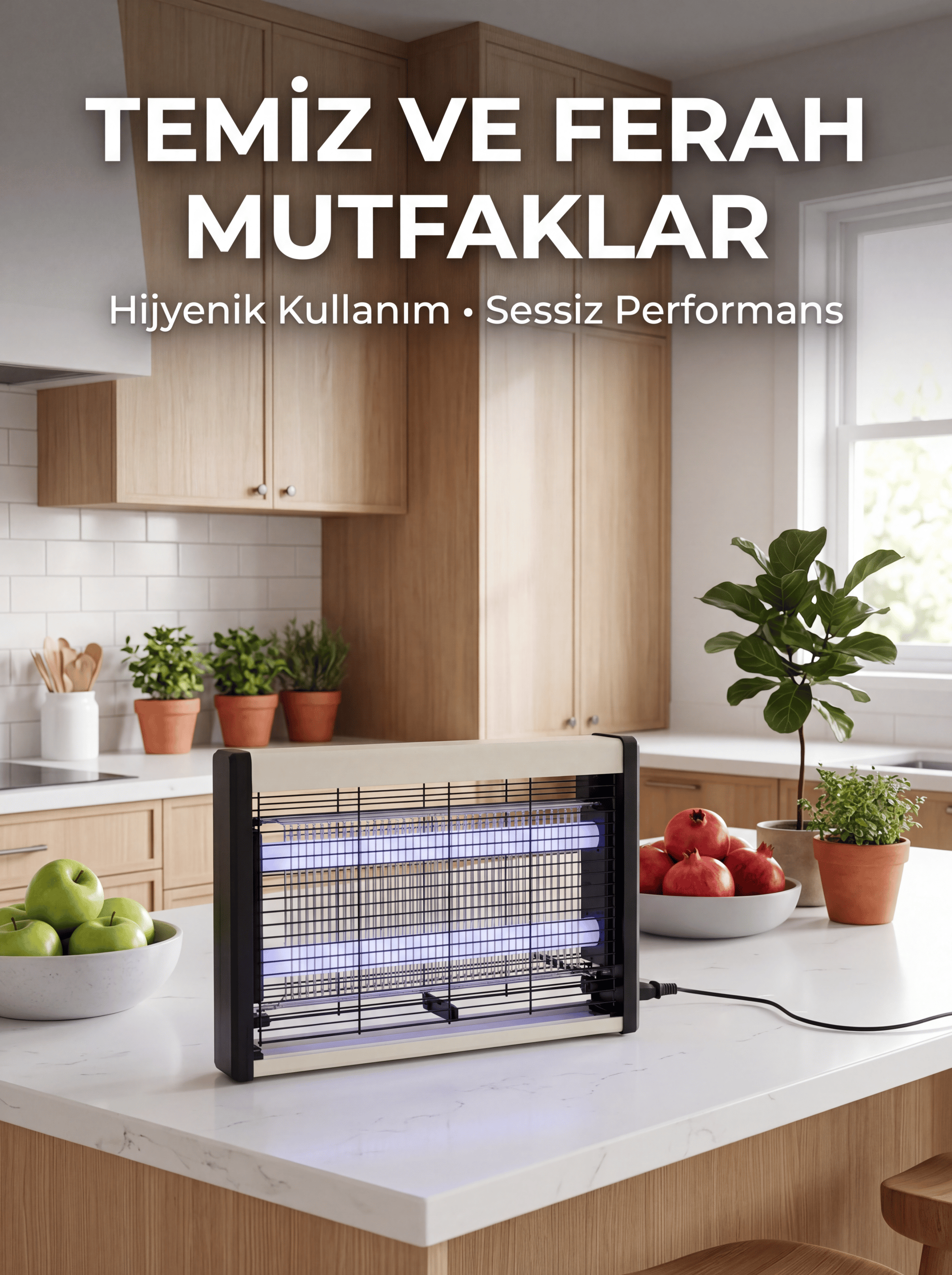 Çift UV Işıklı Elektrikli Sinek Öldürücü