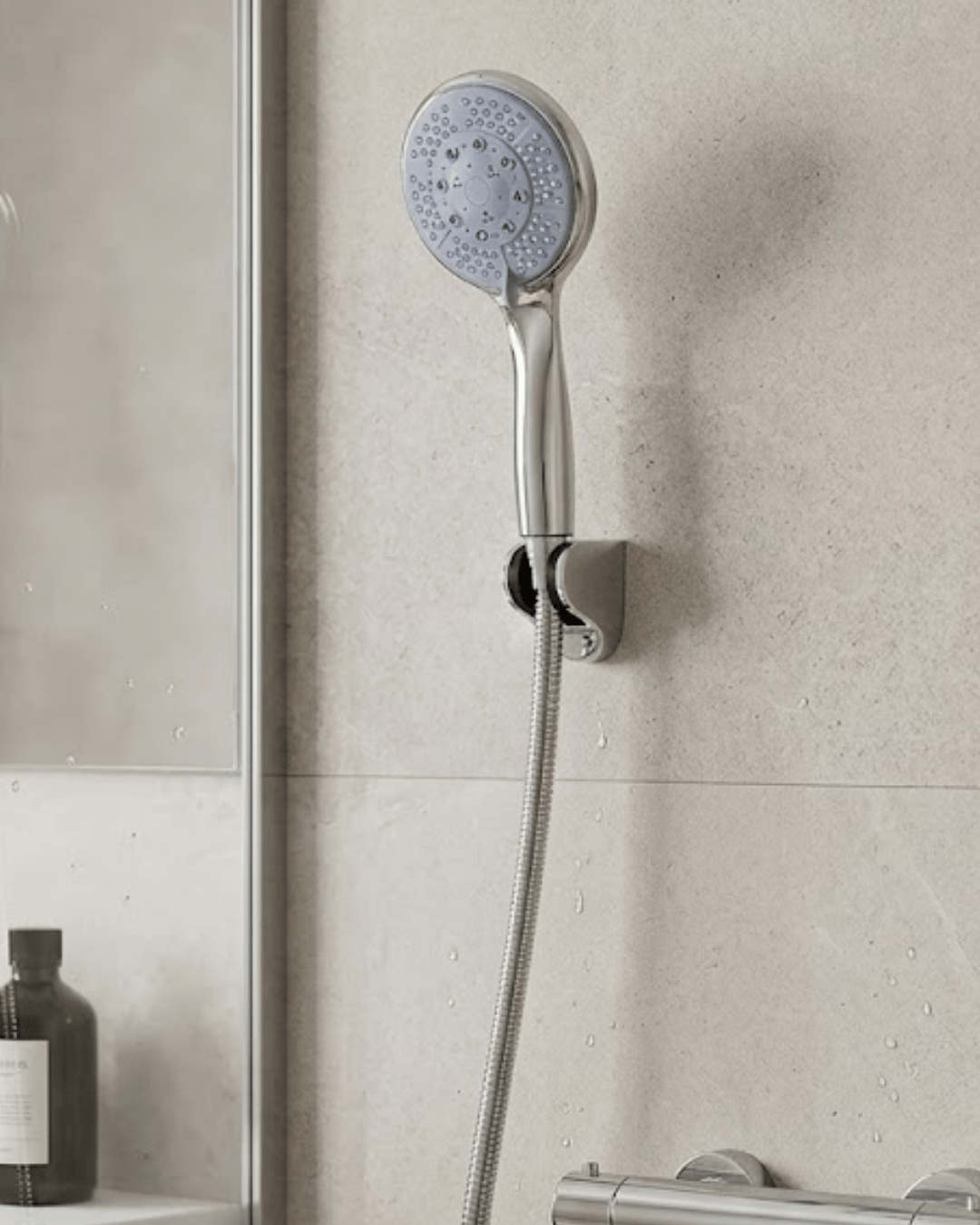 Çok Fonksiyonlu 4 Kademeli El Duşu Seti Spiral Hortumlu Banyo Duş Başlığı