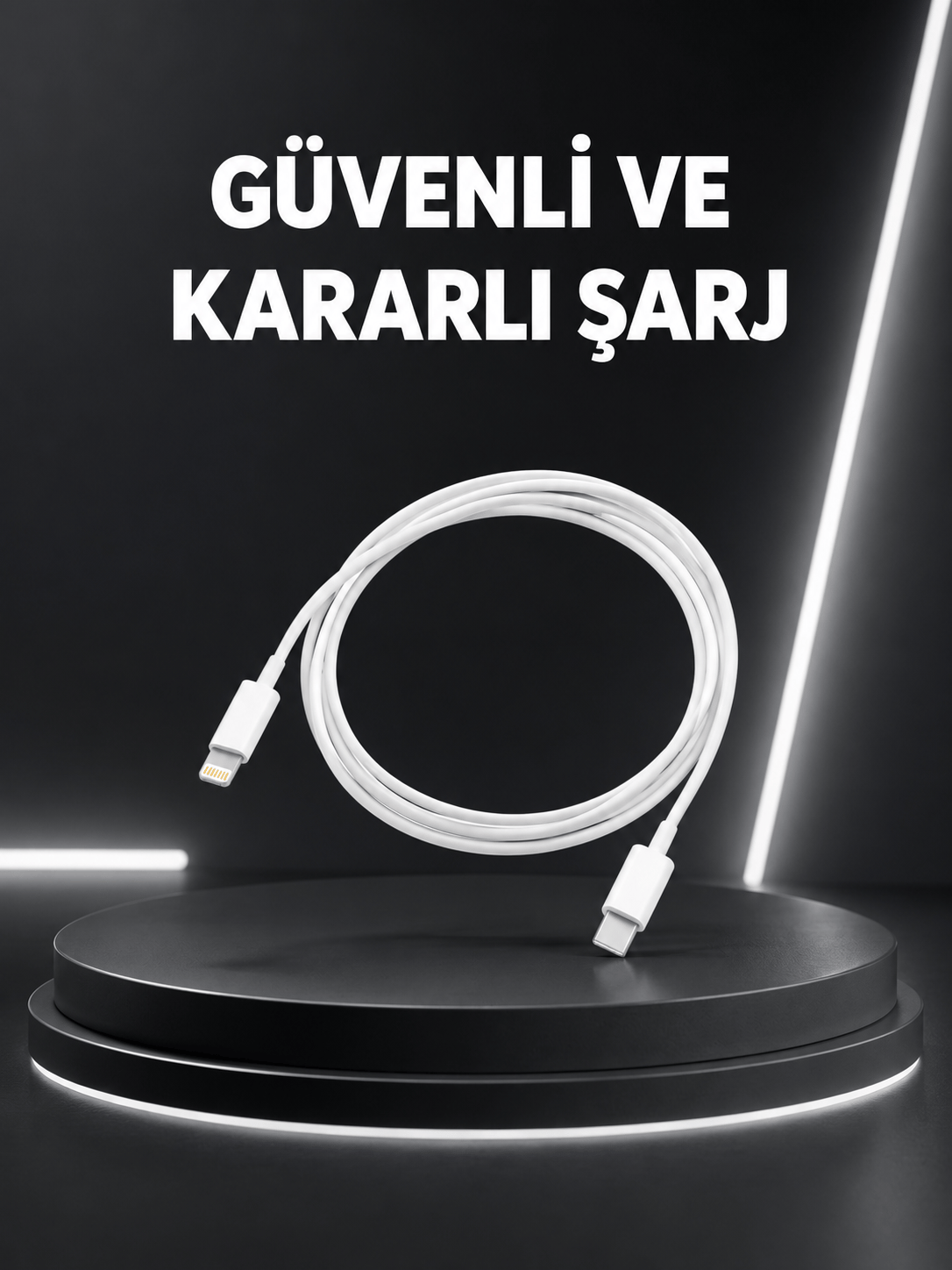 Dayanıklı TPE Lightning Kablo – 30W Hızlı Şarj ve Veri Transferi
