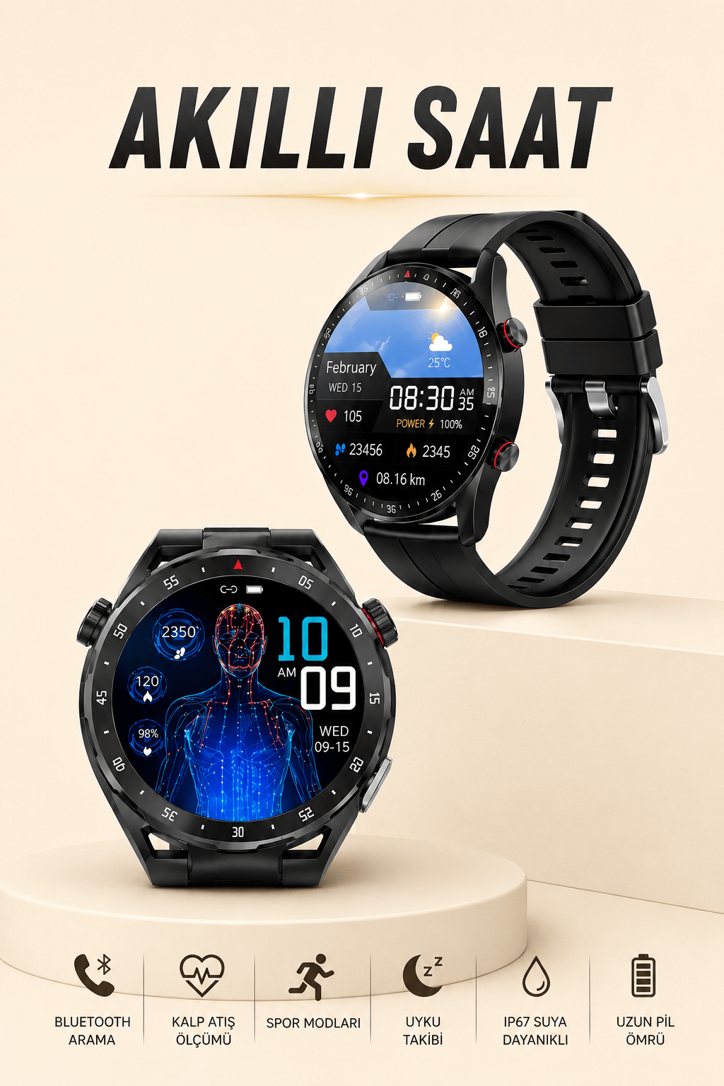 ENTEGRE GPS VE GENİŞ SPOR MODU SEÇENEKLERİYLE AKILLI SAAT