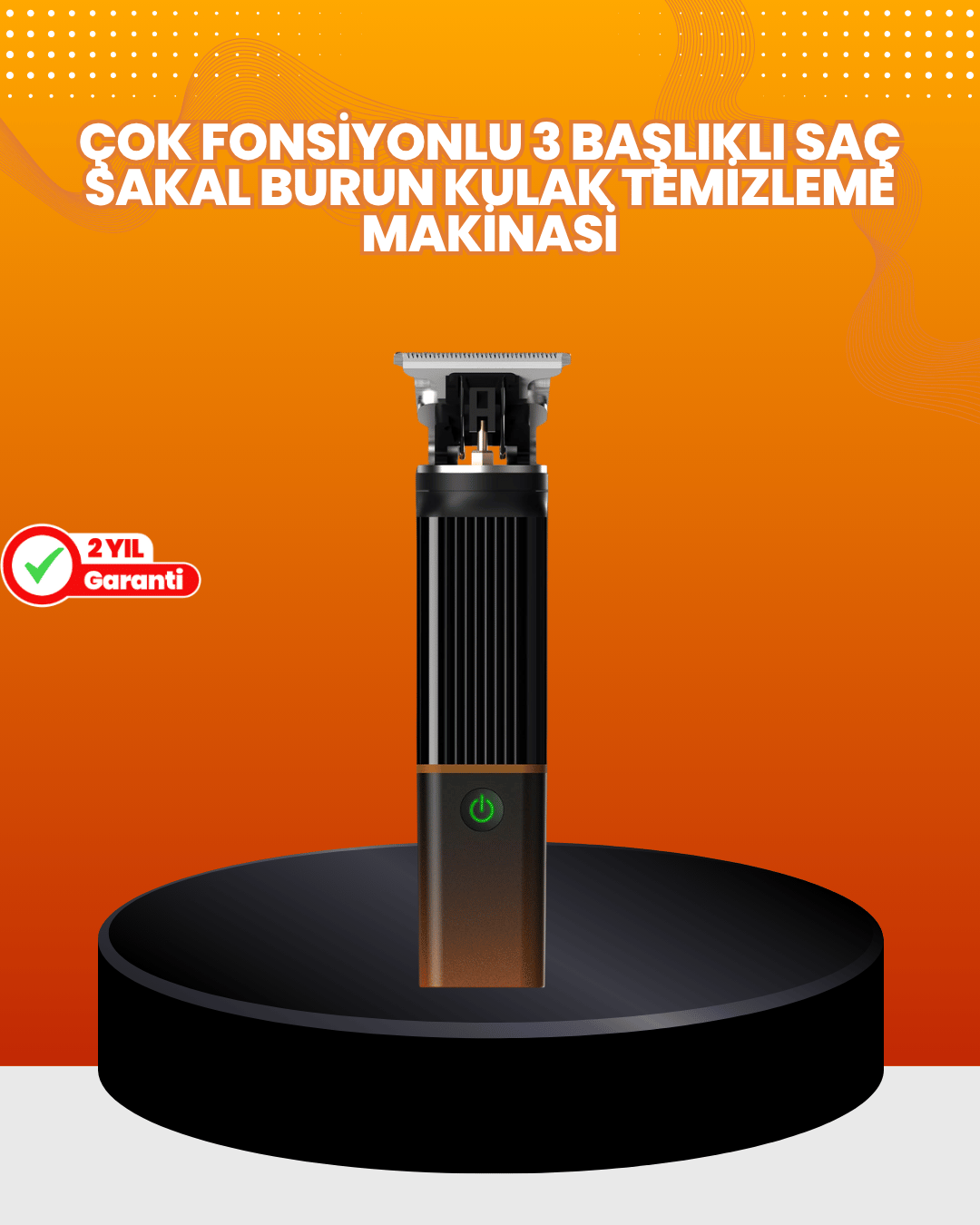 Erkekler İçin 3 in 1 Şarjlı Bakım Seti – 7300 RPM Güçlü Motor ve Sessiz Çalışma