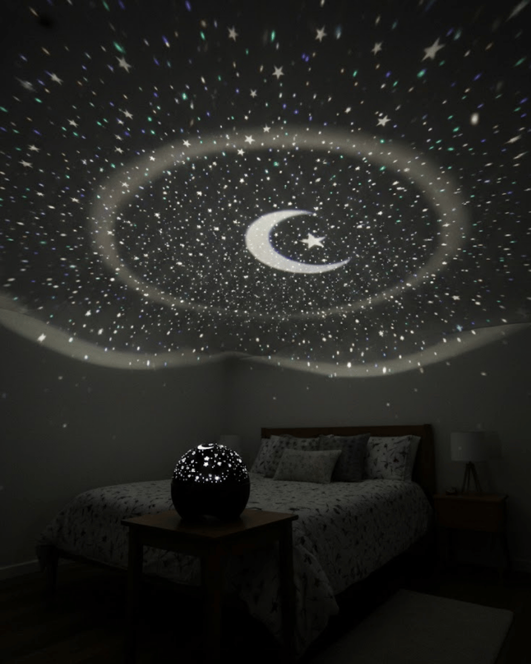 Fişli Yıldız Projektör Gece Lambası Müzikli