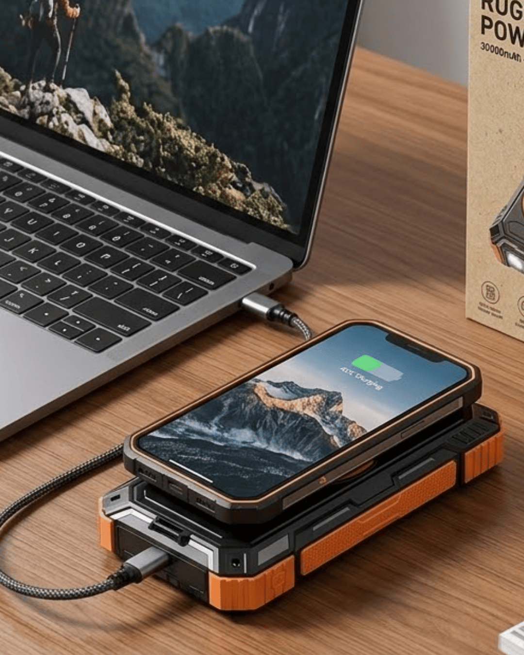 Güneş Enerjili 20000 mAh Powerbank Hızlı Şarj ve Kablosuz Şarj Destekli Dayanıklı Tasarım