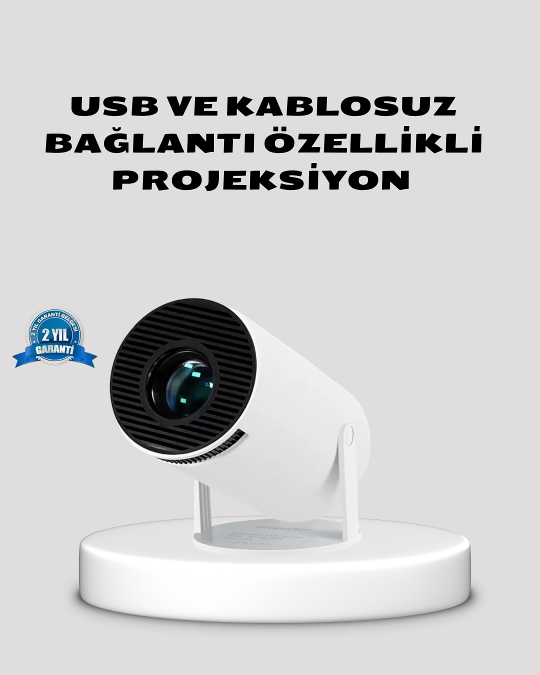 HDMI USB Bağlantılı 4K Destekli Taşınabilir Projeksiyon Cihazı