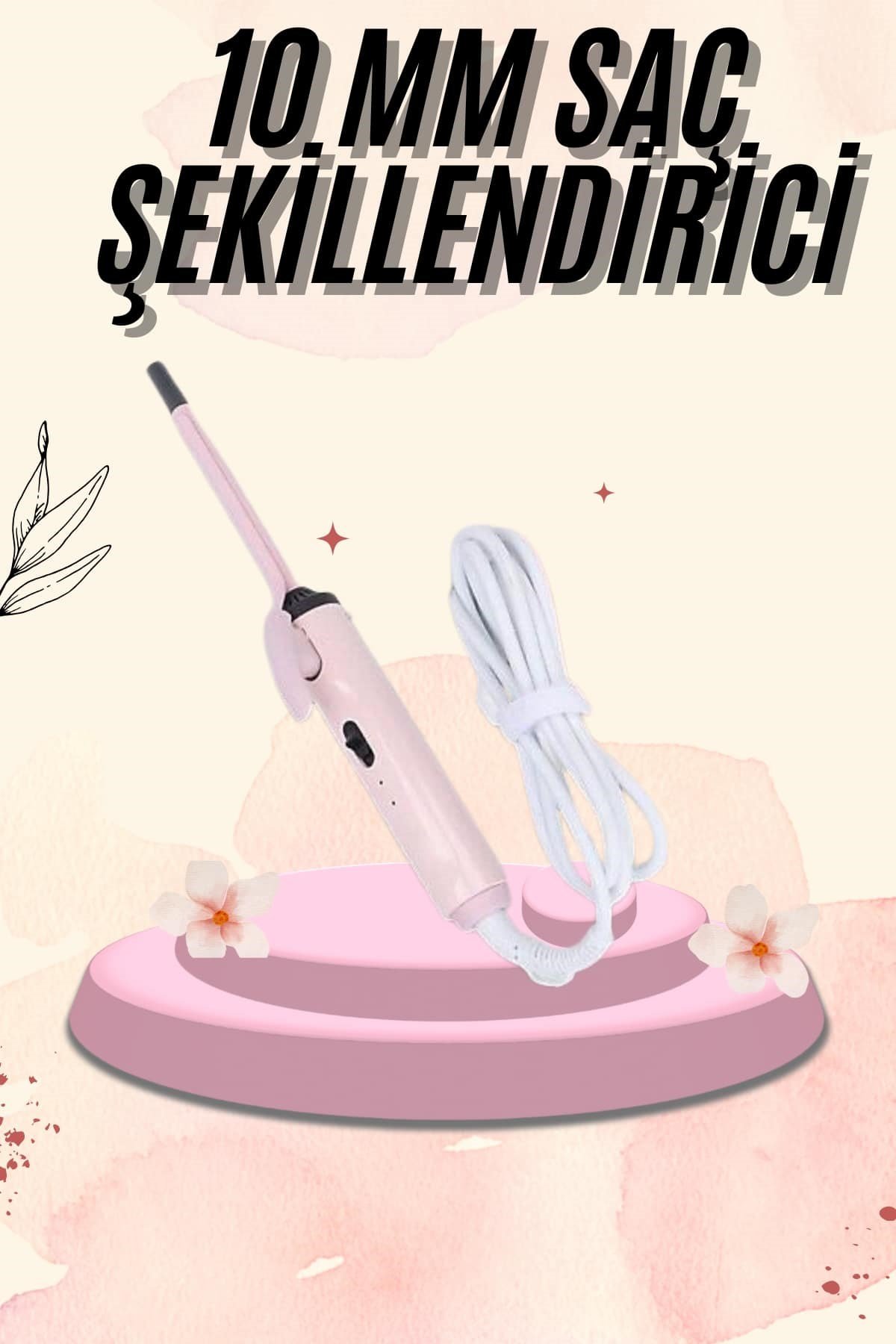 İnce Bukle 10MM Kıvırcık Saç Maşası Profesyonel Saç Şekillendirici
