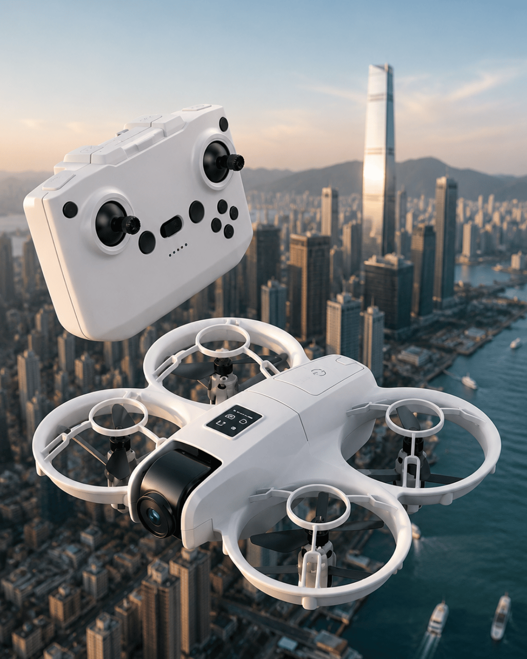 Işıklı Mini Drone Uzun Şarj Süreli ve Yedek Pervane Setli