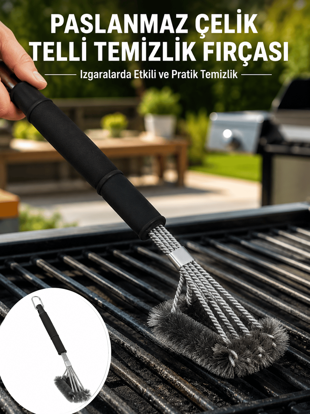 Izgara ve Barbekü Temizleme Fırçası Dayanıklı Tasarım Yeni Nesil
