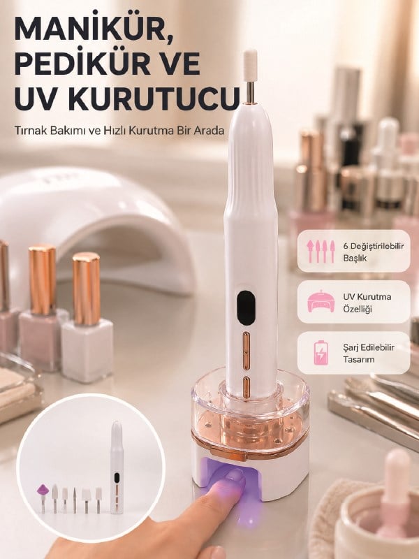Jel Oje Kurutma ve Tırnak Bakımı Cihazı