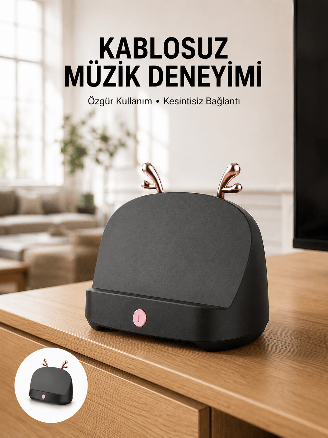 Kablosuz Bluetooth Hoparlör Telefon Koyma Özelliği Yüksek Ses Kaliteli