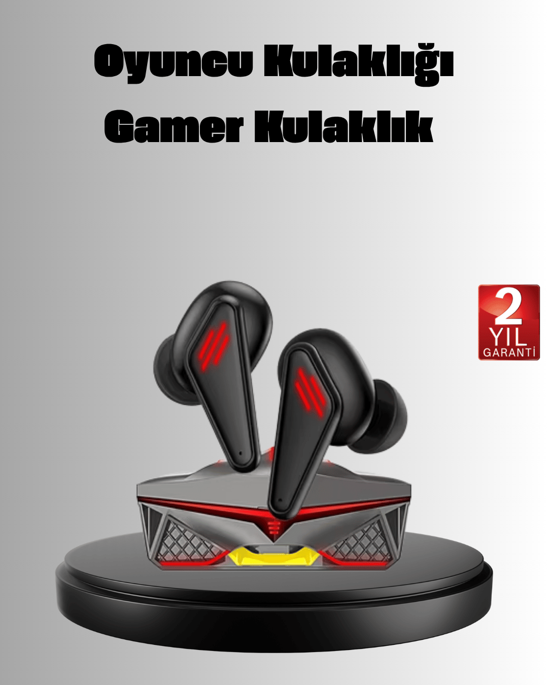 Kablosuz Bluetooth Kulaklık Düşük Gecikmeli 3D Ses ve LED Işıklı Tasarım
