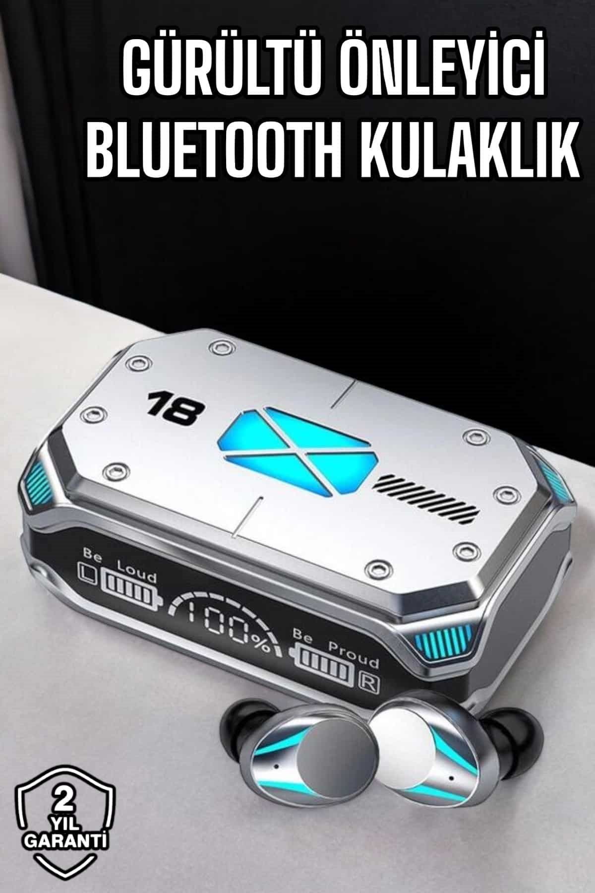 Kablosuz Powerbankli Oyuncu Kulaklığı Gürültü Önleyici