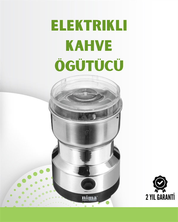 Kahve ve Baharat Değirmeni | Kompakt, Hafif, Hızlı Öğütme, Şeffaf Kapaklı, Kolay Kullanım
