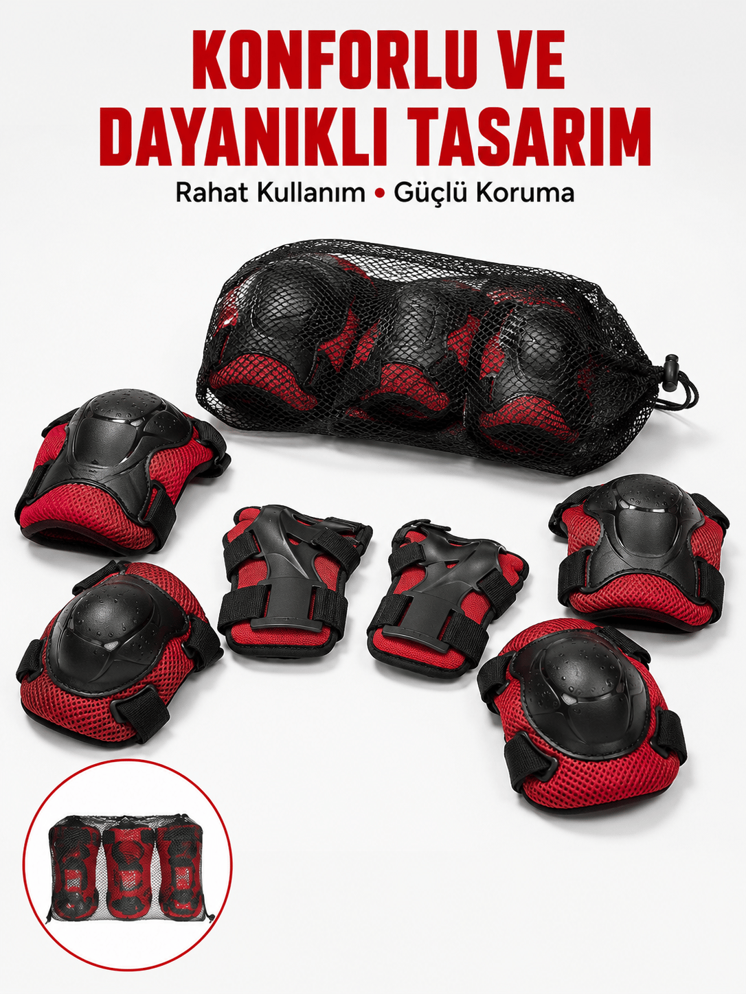 Kaykay Paten Scooter Bisiklet Koruyucu Ekipman Seti Darbe Emici Koruma