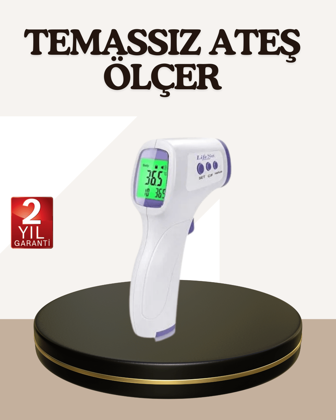 Kızılötesi Alından Temassız Ateş Ölçer Akıllı Sesli Uyarı