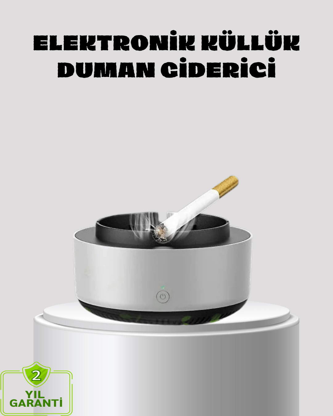 Küllük ve Hava Temizleyici 2’si 1 Arada – Sigara Kokusu Giderici, Araba ve Ofis İçin