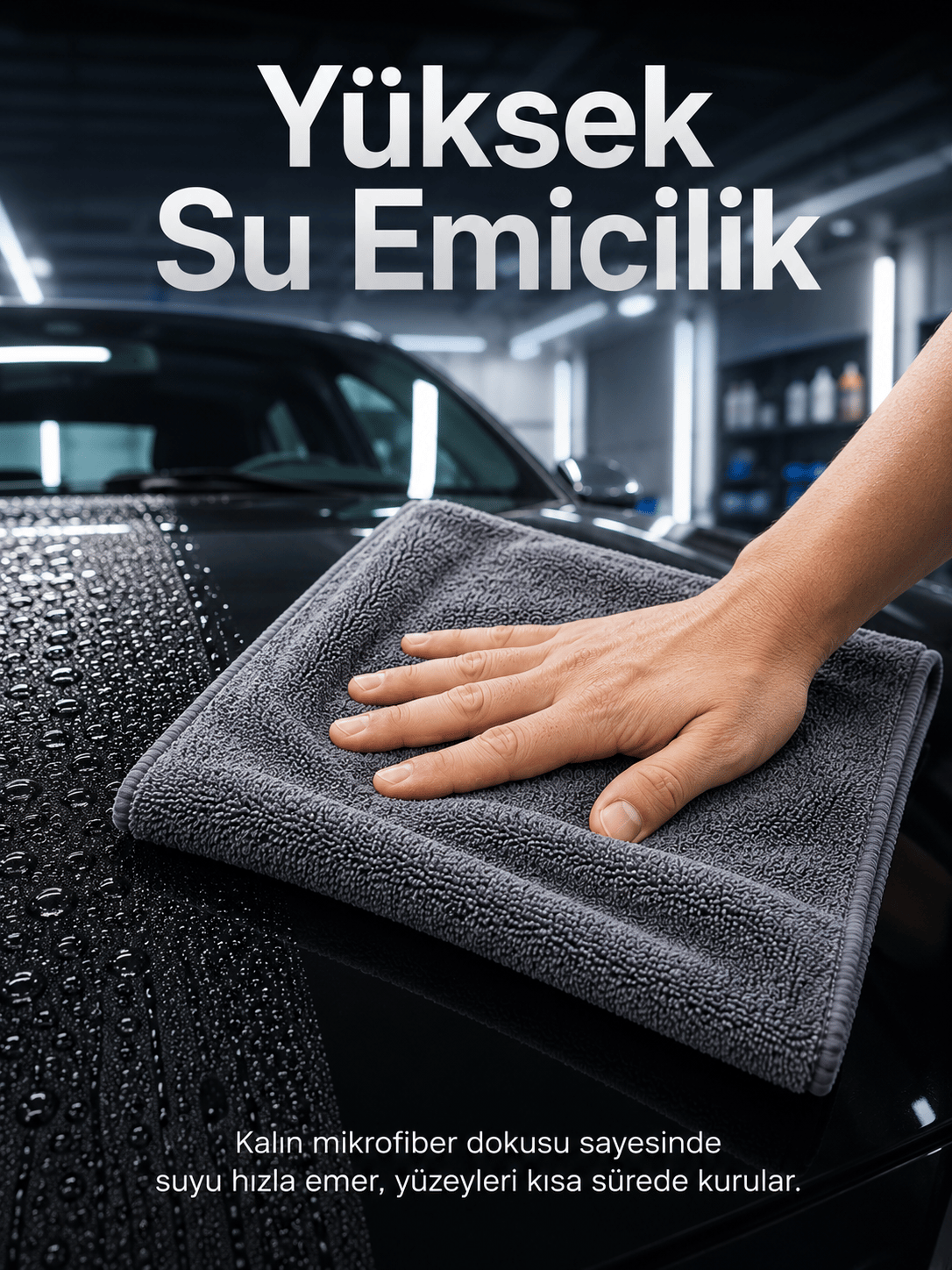 Mikrofiber Tank Bezi Araç İç ve Dış Temizlik İçin Çizmez Yumuşak Kurulama Bezi