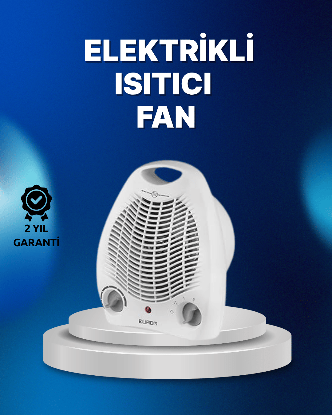 Mini Elektrikli Isıtıcı – 2000W Güç, Fanlı Isıtma, 3 Isı Modu