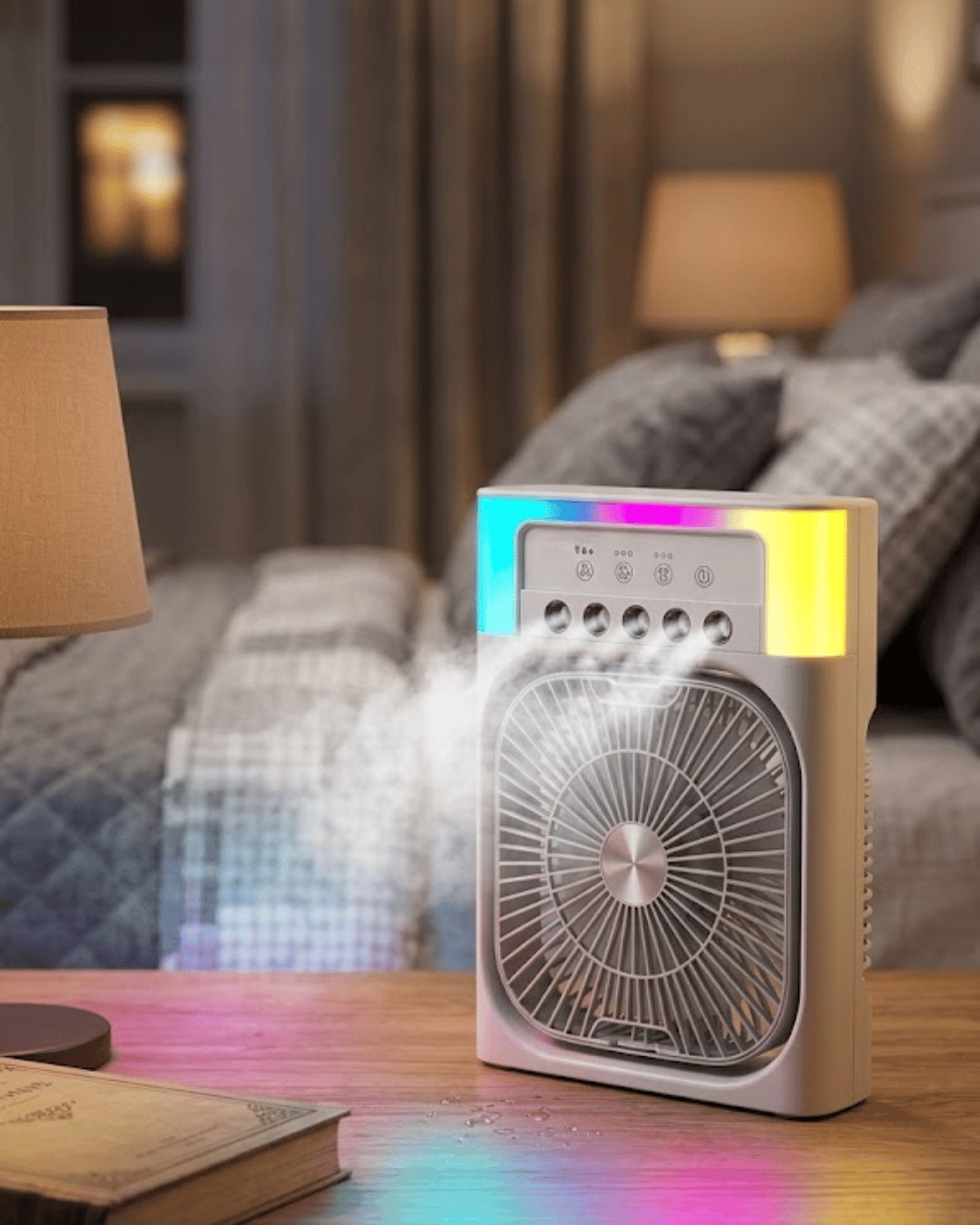 Mini Klima Fan Su Hazneli USB Şarjlı Sessiz Masaüstü Soğutucu
