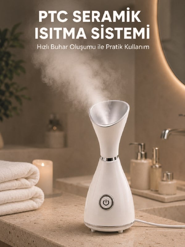 Nano İyonik Cilt Bakım Buhar Makinesi PTC Isıtma Sistemli