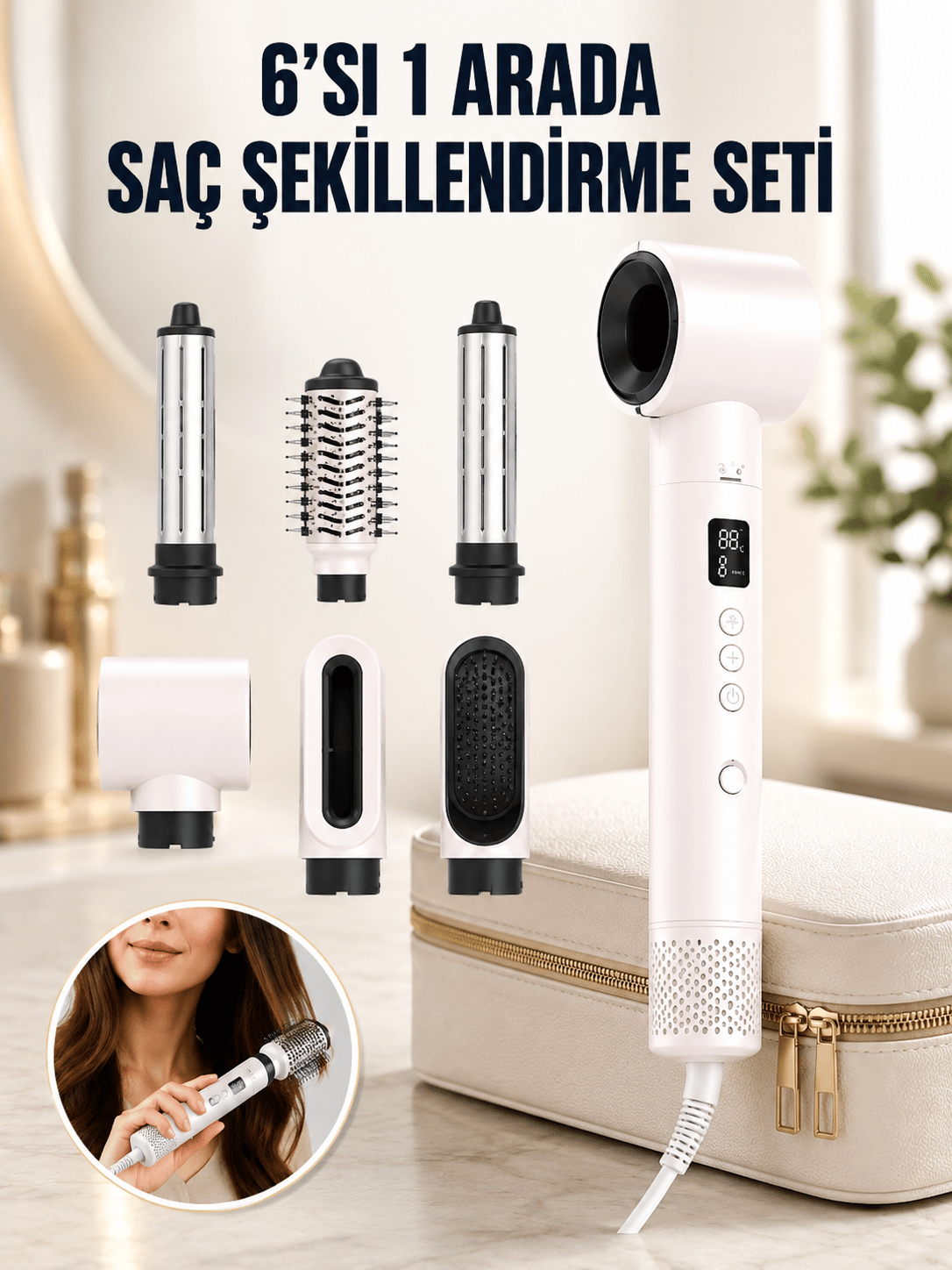 Negatif İyon Teknolojili 6-in-1 Profesyonel Saç Şekillendirici Yeni Nesil