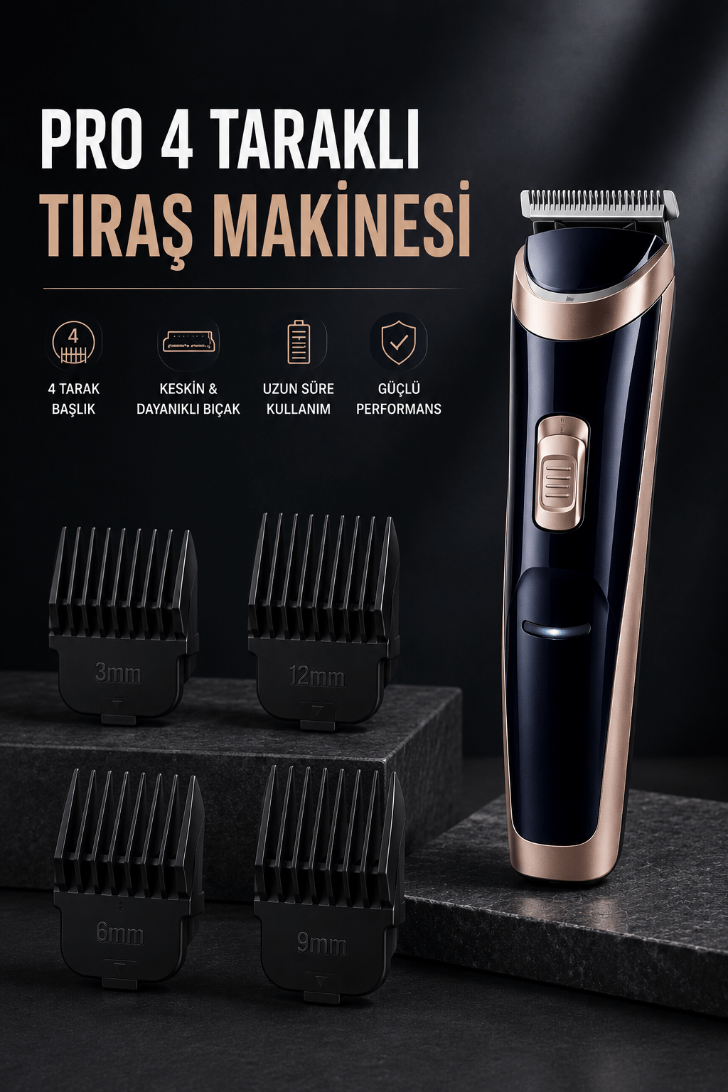 Paslanmaz Çelik Bıçaklı Hassas Çelik Bıçaklı Tıraş Makinesi