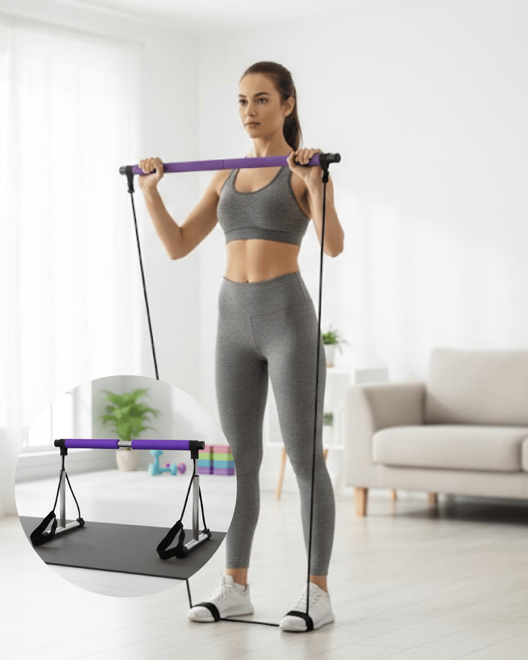 Pilates Bar Egzersiz Aleti Bilek Destekli Çok Yönlü Kullanım