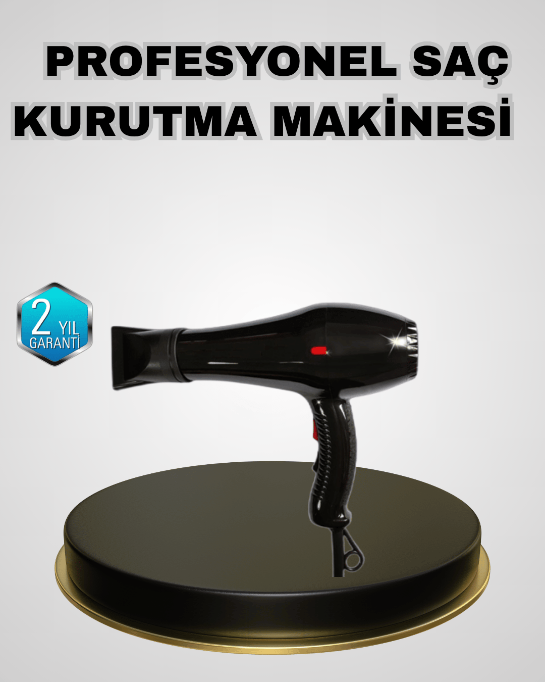 Profesyonel 2200W Fön Makinesi Soğuk Sıcak Üflemeli İki Kademeli
