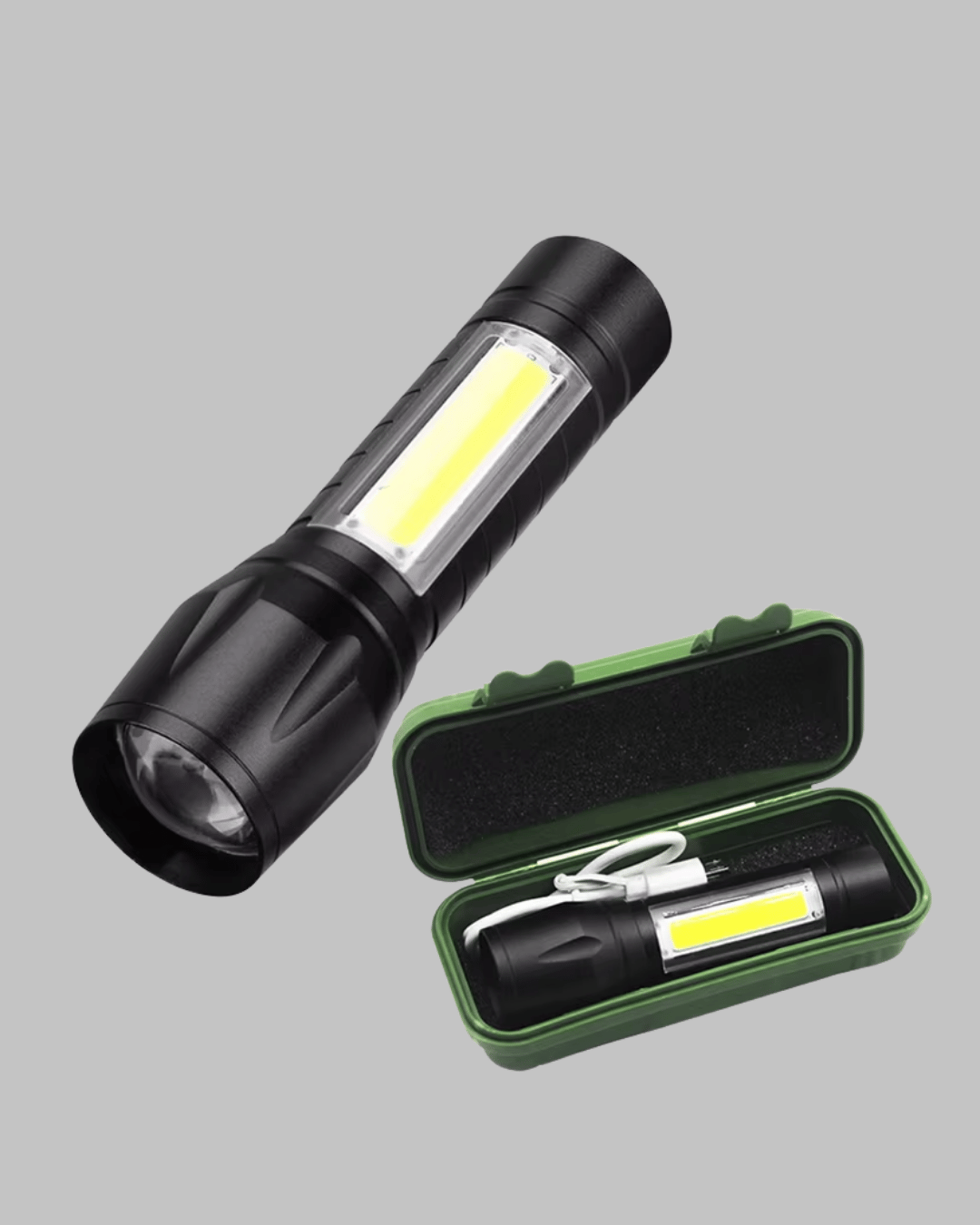 Profesyonel 4 Modlu Şarjlı El Feneri | 1300 mAh Batarya | Cree LED Teknolojisi