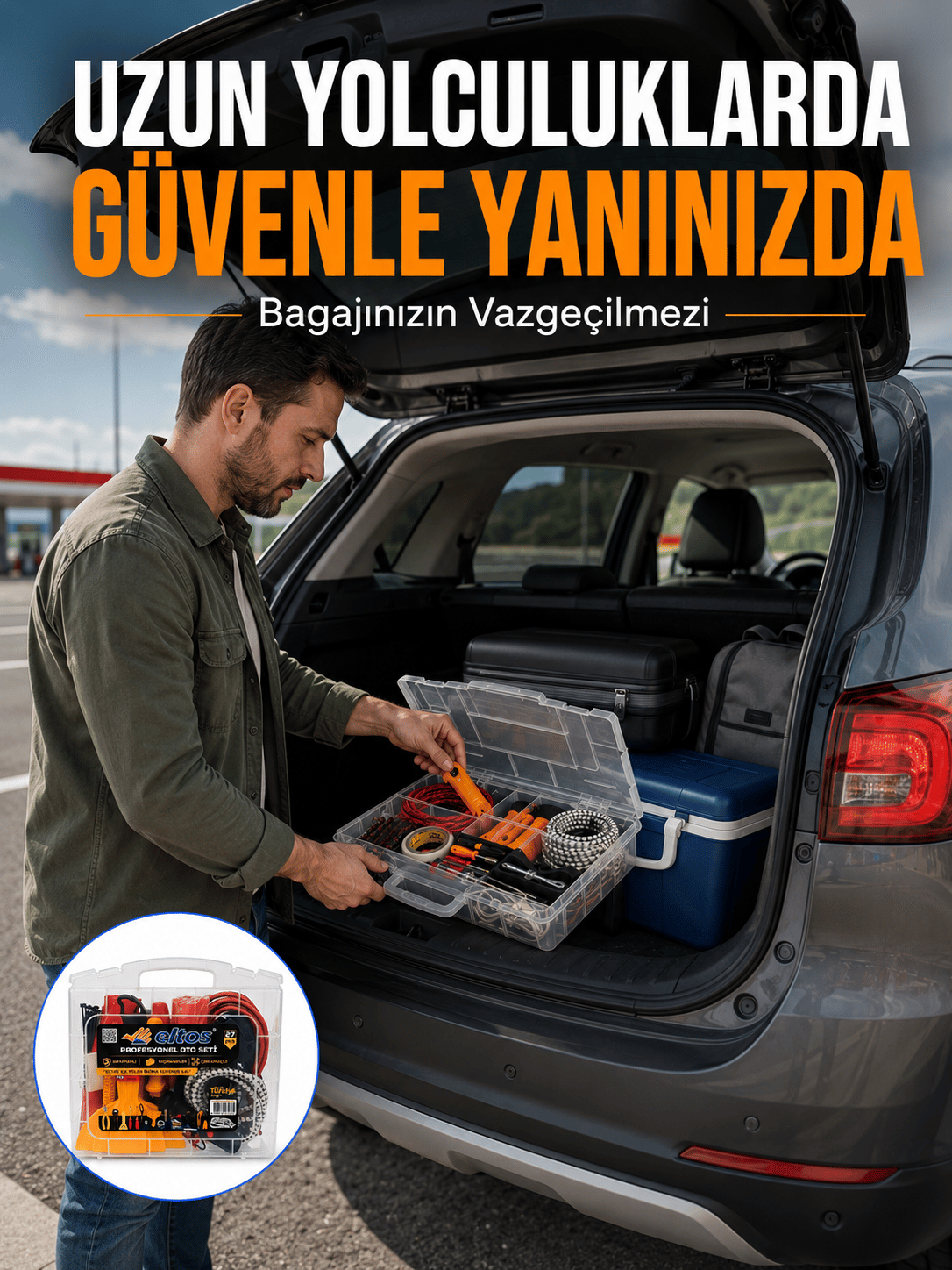 Profesyonel Araç İçi Acil Durum Seti 27 Parça Çok Amaçlı Oto Yardım Çantası