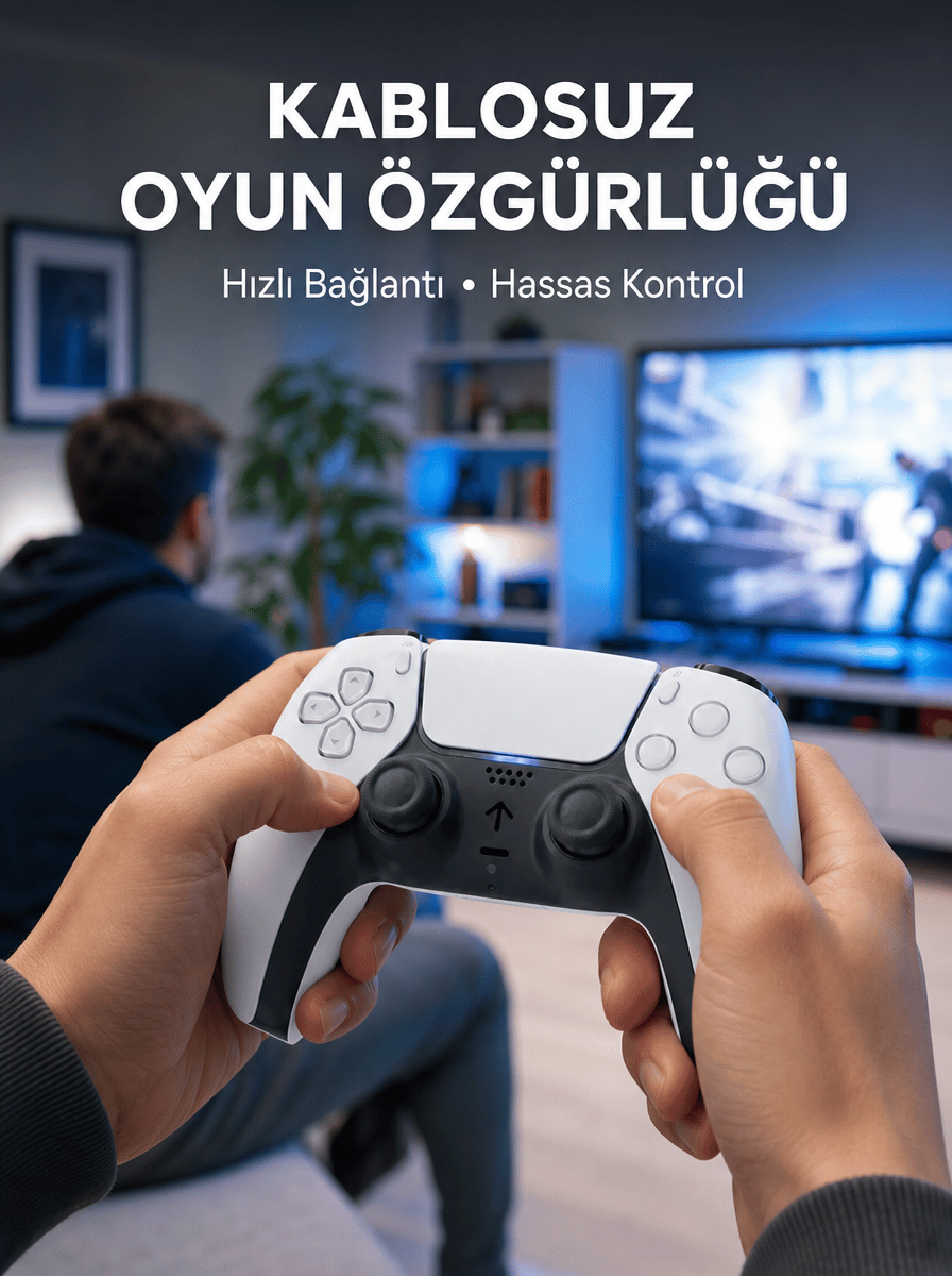 PS5 Uyumlu Kablosuz Oyun Kolu Sessiz Tuşlar ve Güçlü Performans Yeni Nesil
