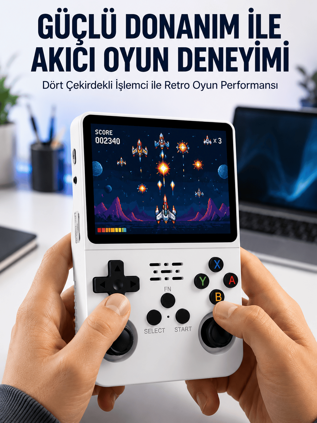 Retro El Konsolu 64 GB – 15.000 Oyun, Geniş Platform Desteği, 3.5” IPS Ekran Yeni Nesil