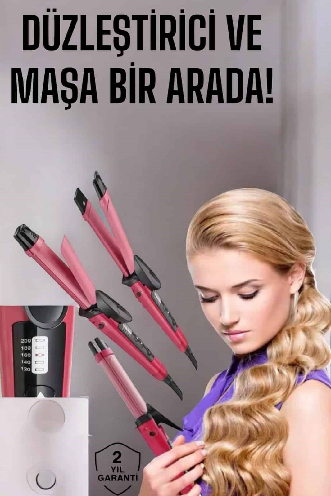 Saç Şekillendirici Düzleştirici Ve Maşa Isı Ayarlı