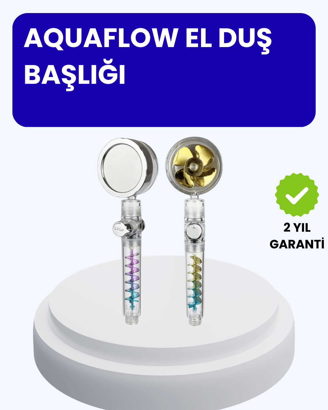 Sağanak Yağmur Etkili El Duşu – Start Stop Tuşlu Su Tasarruflu