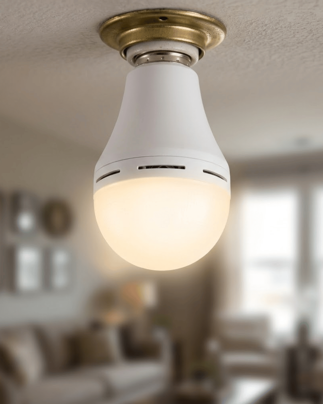Şarjlı LED Ampul 6500K Soğuk Beyaz E27 Duy Enerji Tasarruflu
