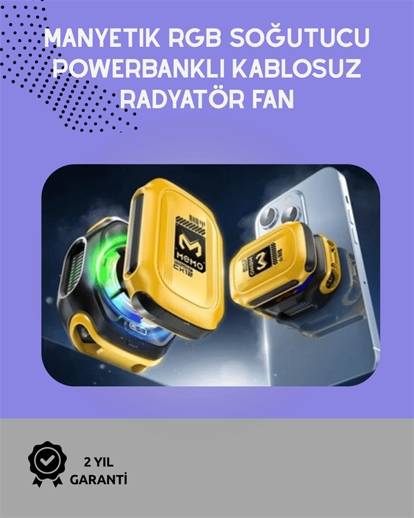 Sessiz Çalışan Yarı İletken Telefon Soğutucu | iOS ve Android Uyumlu | 10W Güç
