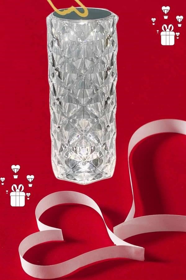 Sevgililer Günü İçin Hediye Kristal Lamba Sevgiliye Hediye USB Şarjlı Gece Lambası