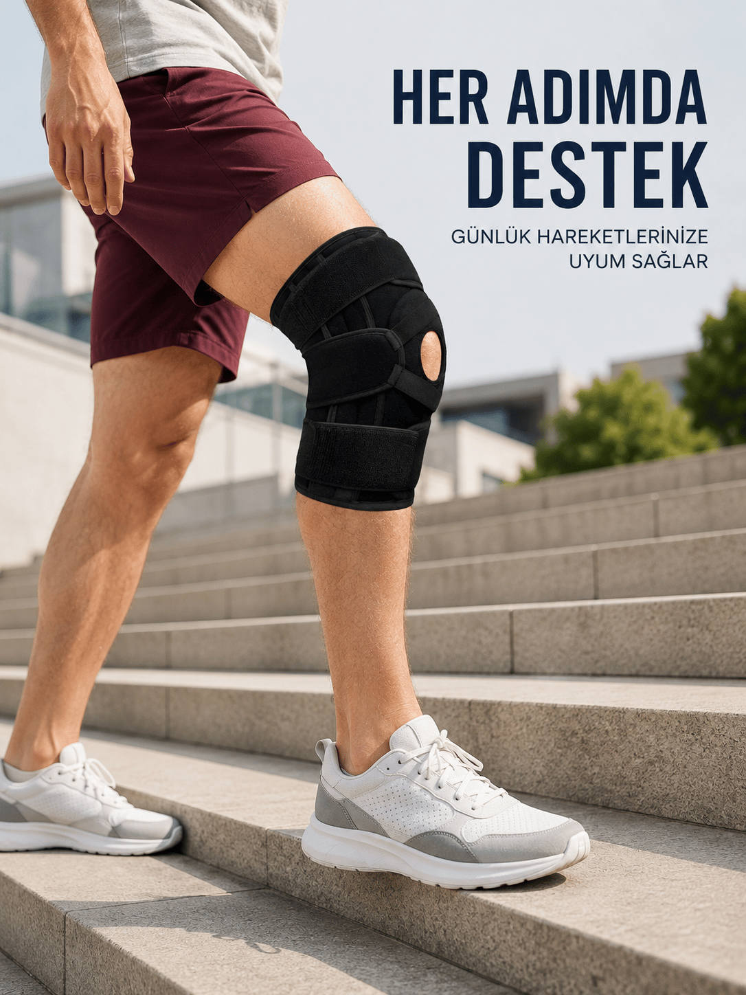 Silikon Patella Destekli Dizlik Nefes Alabilir Ayarlanabilir Cırtlı Ligament Desteği