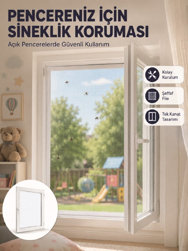 Sinek ve Uçan Böceklere Karşı Koruyucu Pencere Sineklik Filesi