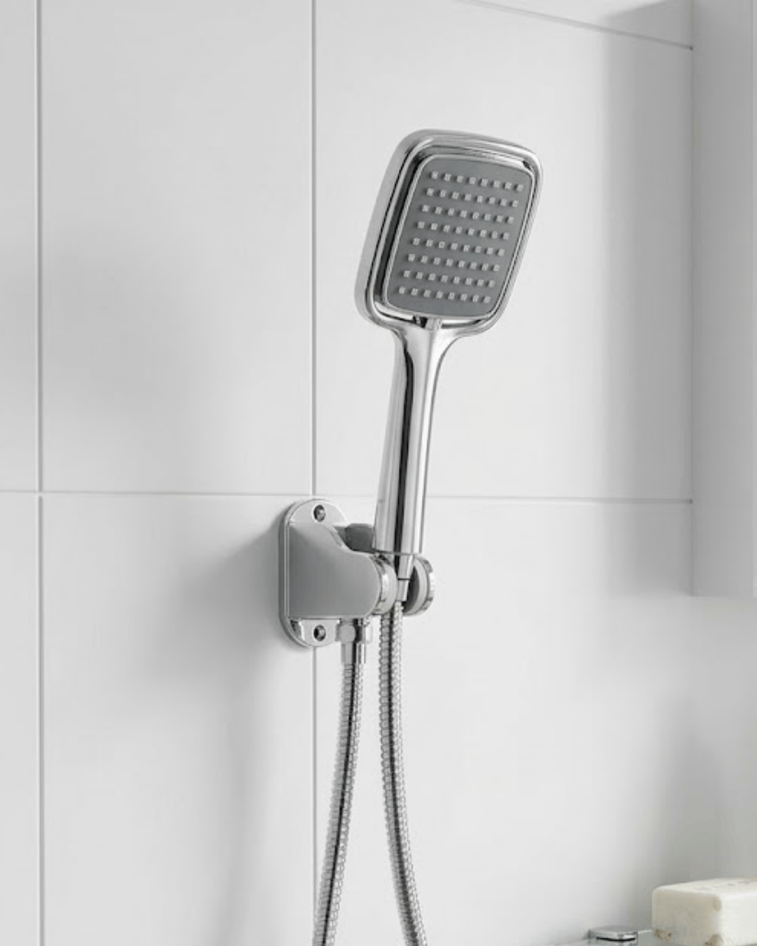 Siyah Duş Seti El Duşu Başlığı Spiral Hortum ve Duvar Askısı Banyo Duş Seti