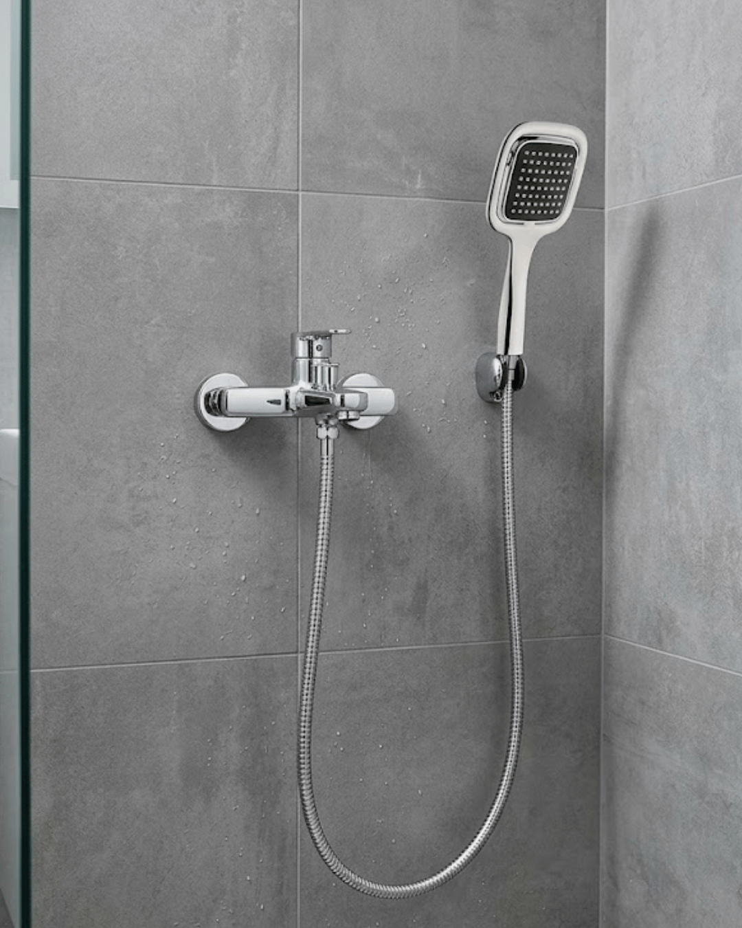 Siyah Duş Seti El Duşu Başlığı Spiral Hortum Dayanıklı Banyo Duş Aksesuarı