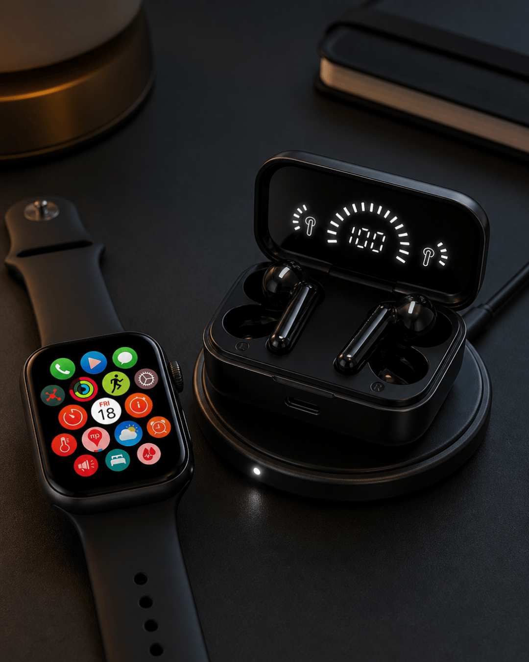 Spor ve Günlük Kullanıma Uygun Akıllı Saat ve Bluetooth Kulaklık Seti Yüksek Performans