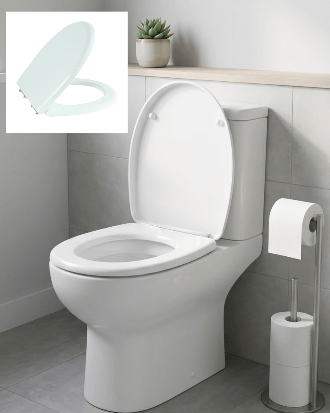 Standart Klozet Kapağı Kolay Montaj Dayanıklı Plastik Universal Uyumlu Tasarım