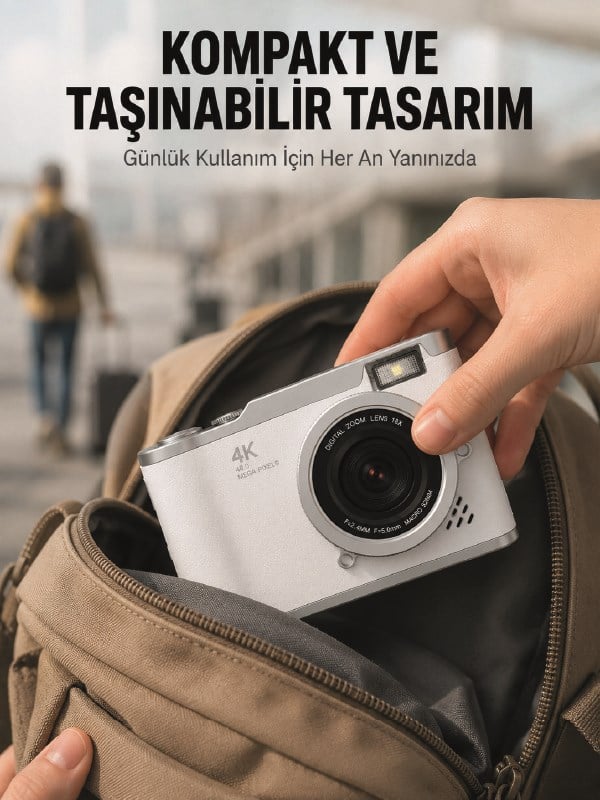 Taşınabilir Dijital Kamera Otomatik Odaklama ve Beauty Modu