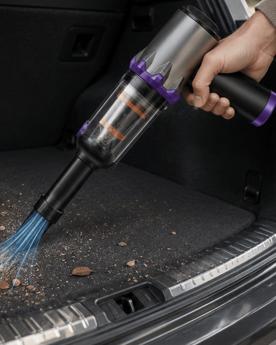 Taşınabilir Oto Süpürge 220W Turbo Güçlü Metal HEPA Filtreli Kablosuz Süpürge