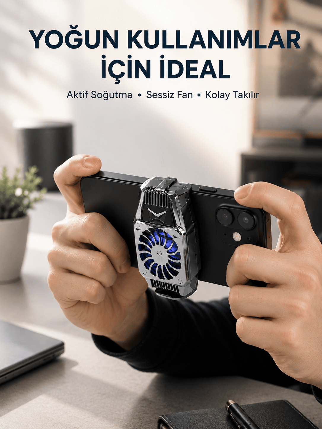 Telefon Isınmasını Azaltan Aktif Fanlı Soğutucu Sistemi