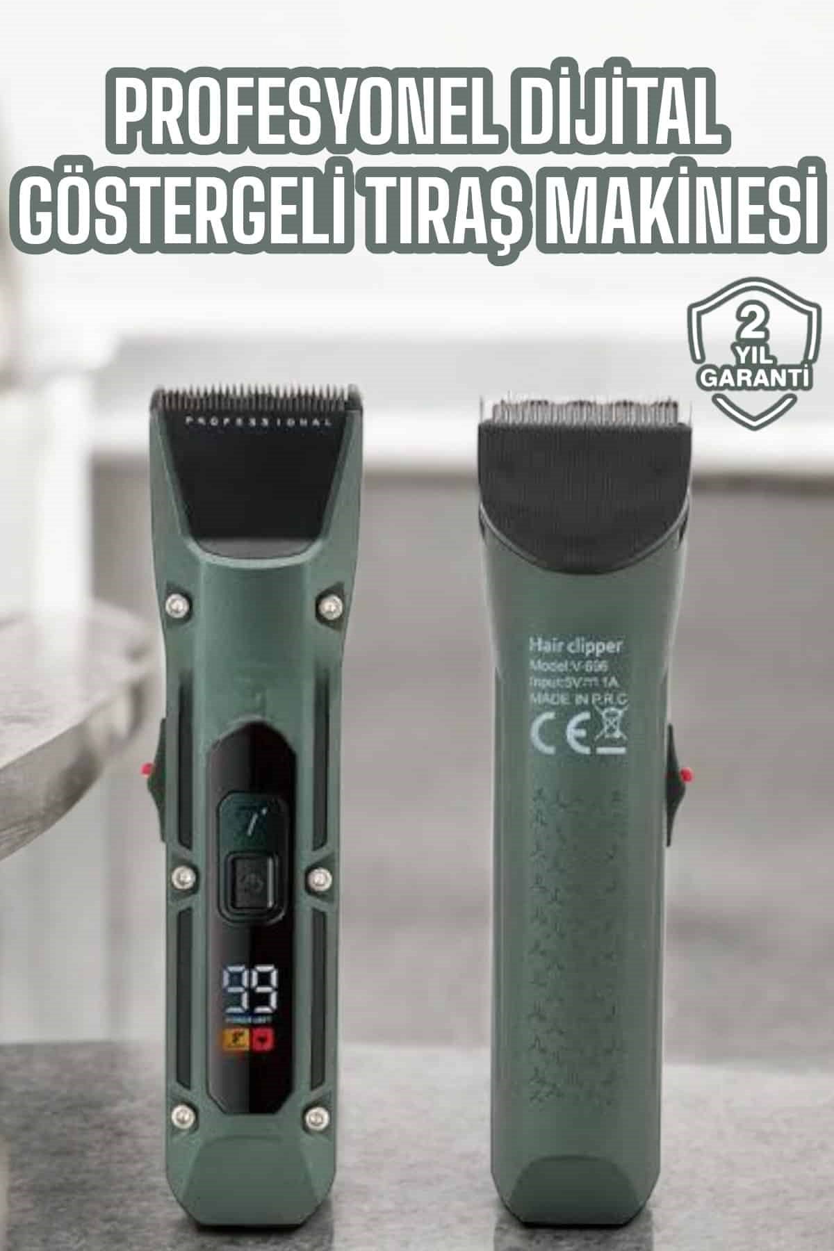 Tıraş Makinesi Dijital Göstergeli Turbo Motor Paslanmaz Çelik