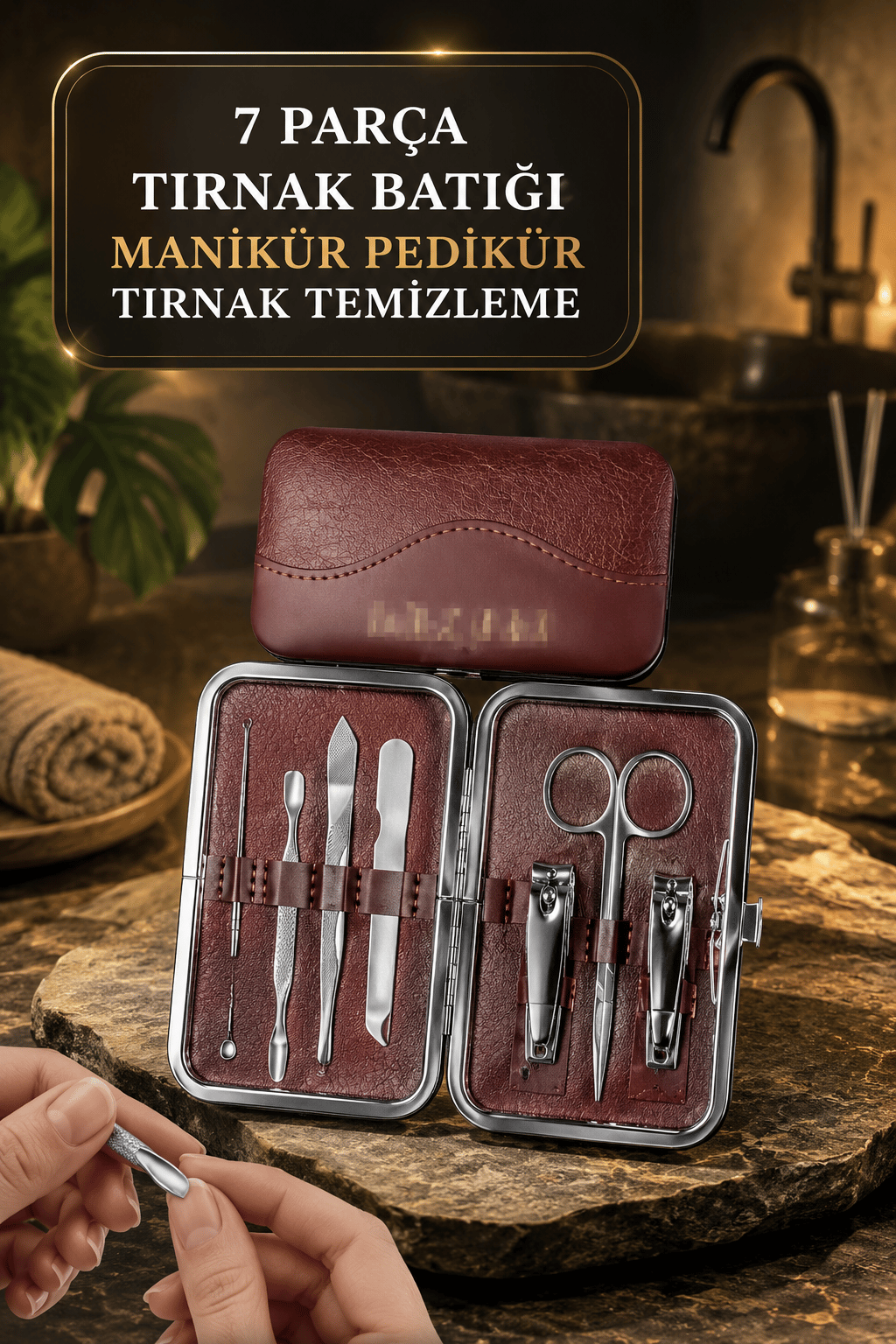 Tırnak Batığı Temizliği ve Günlük Bakım İçin 7 Parça Profesyonel Set