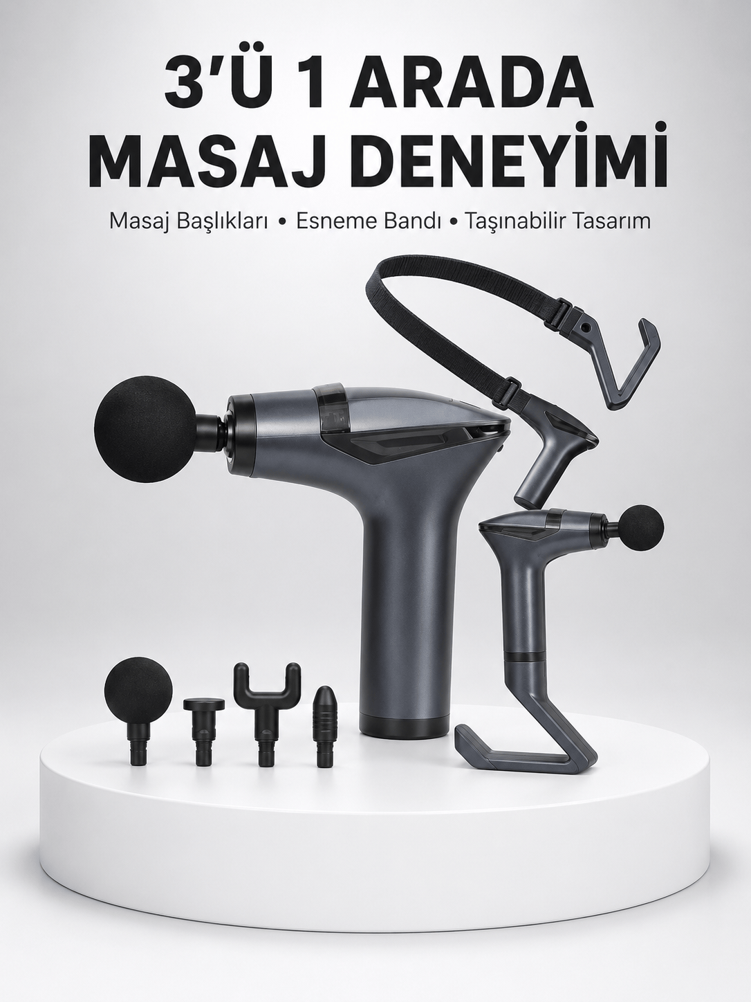 Titreşimli Şarjlı Masaj Aleti 3in1 Fonksiyonel Çok Amaçlı Model Yeni Nesil